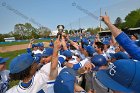 Baseball vs Babson  Wheaton College Baseball players celebrate their victory over Babson to win the NEWMAC Championship for the third year in a row. - (Photo by Keith Nordstrom) : Wheaton, baseball, NEWMAC